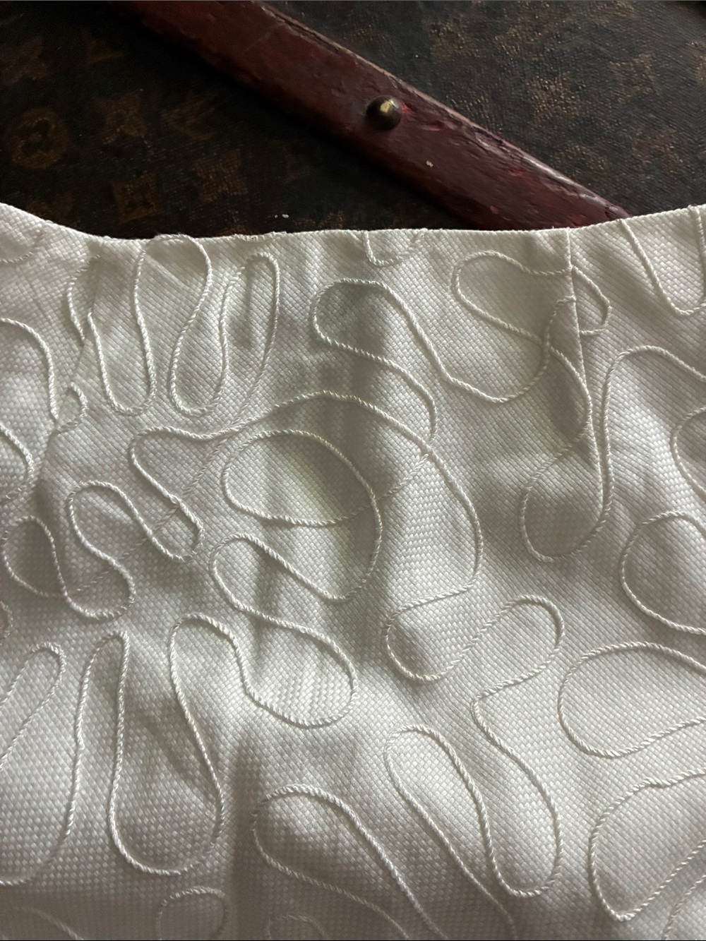 J. McLaughlin White A-Line Embroidered Skirt - Picture 4 of 9